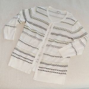 Merona Ivory striped cardigan